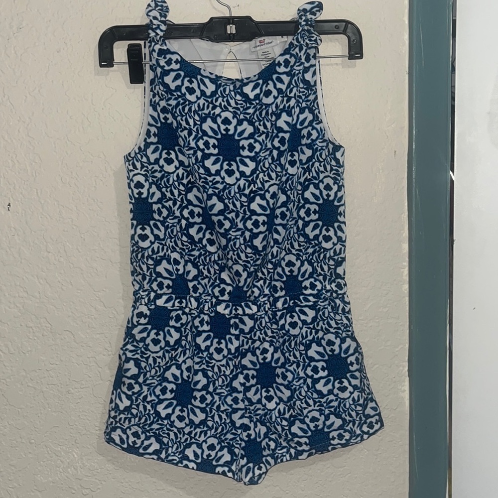 Vineyard Vines Blue and White Kids Romper